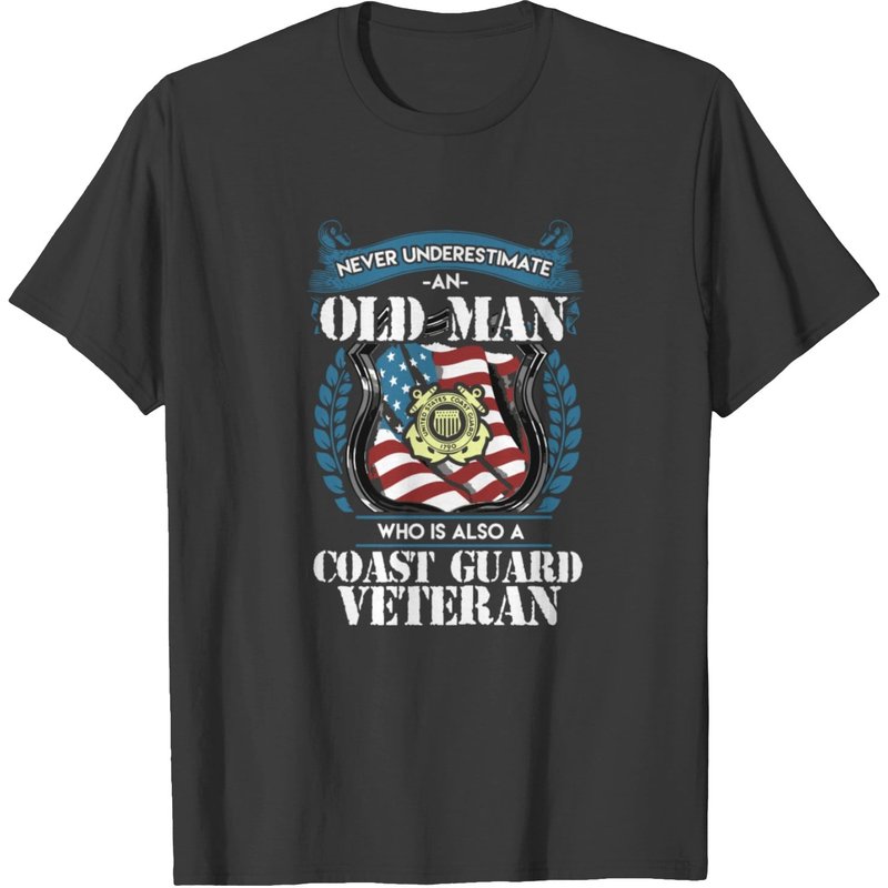 T-shirt Design Vétéran de la Garde Côtière des États-Unis pour Hommes — T-shirts pour hommes