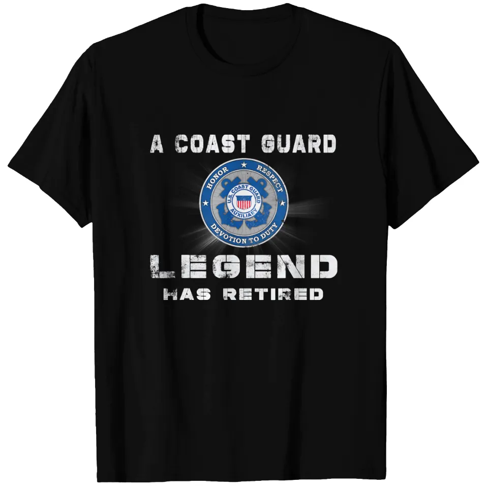 A Coast Guard Legend Retired USCG Veteran T-Shirt for Men — Mens T Shirts
