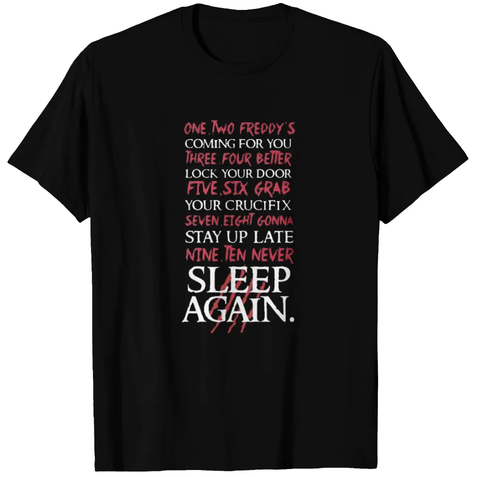 T-shirt 1 2 Freddy's Coming For You pour hommes en noir — T-shirts pour hommes