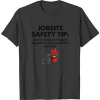 T-shirt Jobsite Safety Tip Ne Mettez Pas Vos Doigts N'importe Où pour Hommes — T-shirts pour hommes