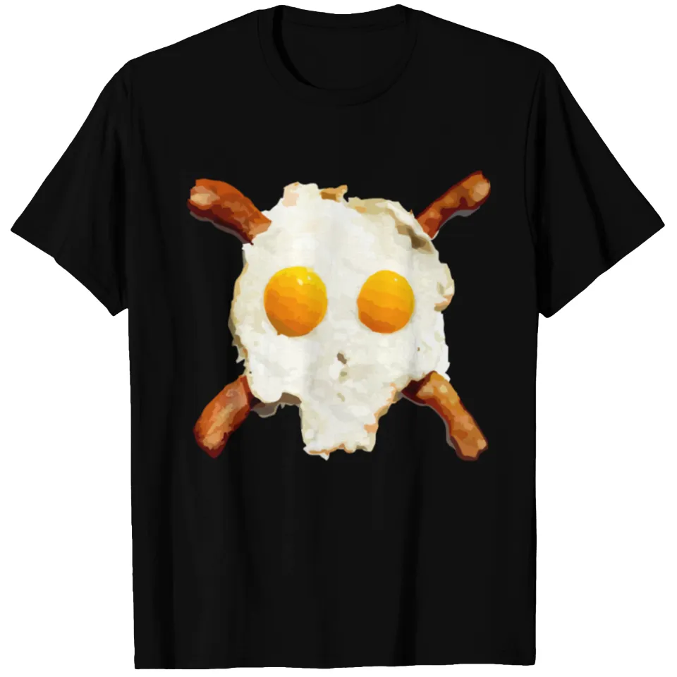 T-shirt Bacon Eggs Skull pour hommes — T-shirts pour hommes