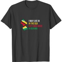 T-shirt pour hommes avec design du drapeau de la Guyane fabriqué aux États-Unis — T-shirts pour hommes