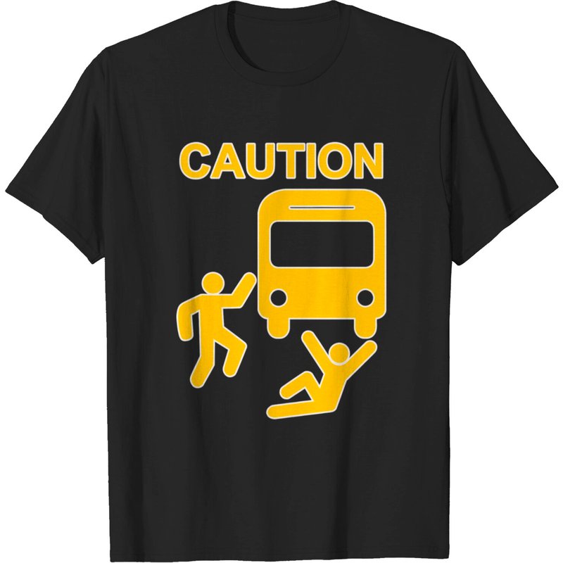 T-shirt pour hommes Caution Thrown Under The Bus — T-shirts pour hommes