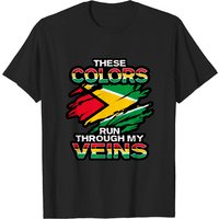 T-shirt pour hommes avec design du drapeau de la Guyane