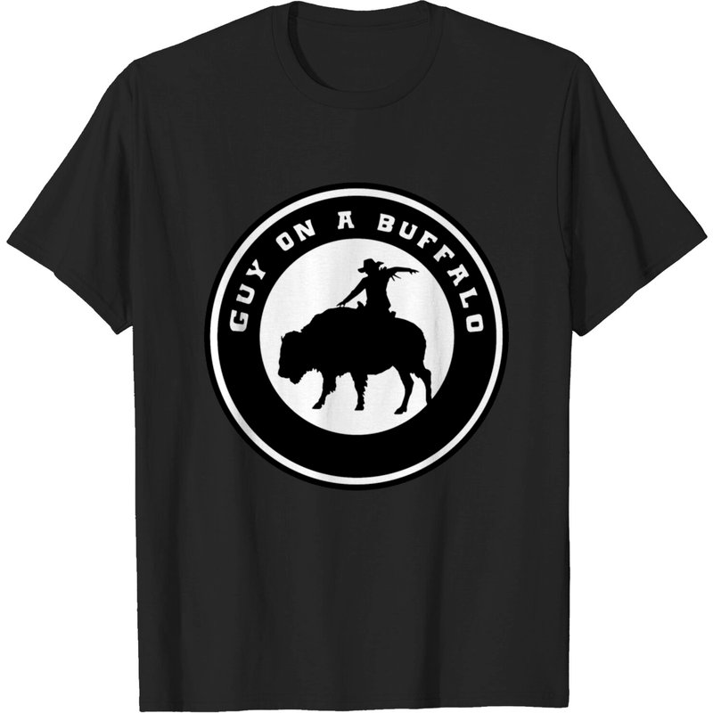 Guy On A Buffalo T-Shirt for Men — Mens T Shirts
