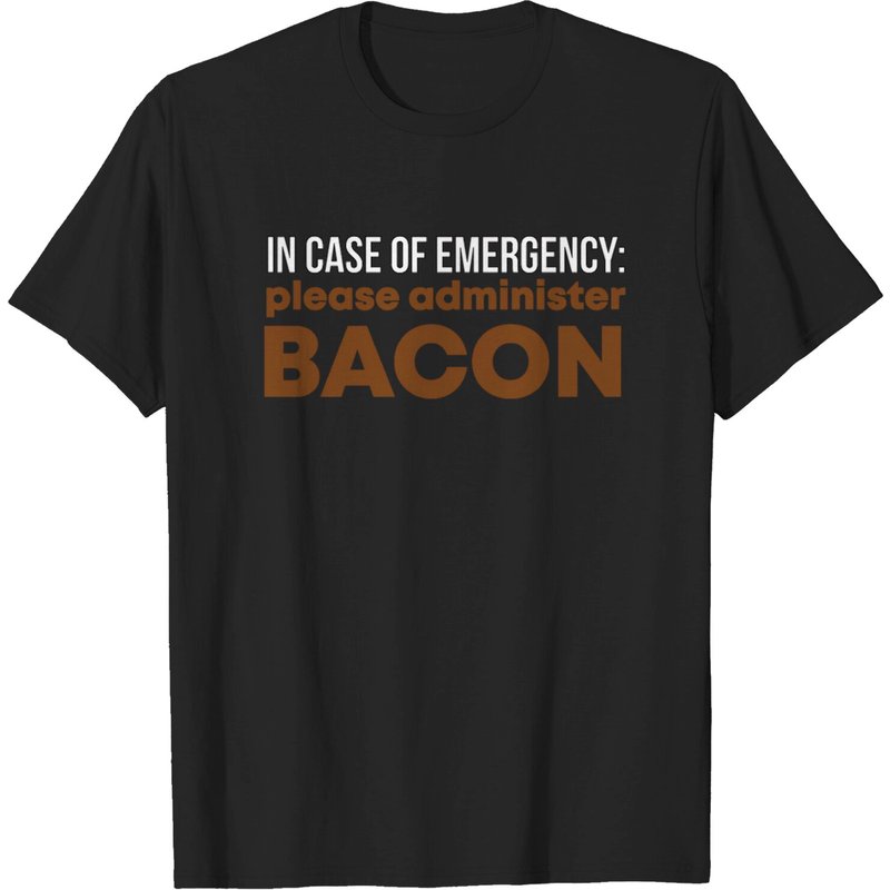 En Cas D'Urgence, Veuillez Administrer Du Bacon T-Shirt pour Hommes — T-shirts pour hommes
