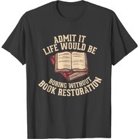 T-shirt Bookbinding pour hommes en noir — T-shirts pour hommes