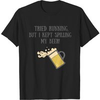 T-shirt Run With Beer pour hommes — T-shirts pour hommes