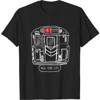 New York City Subway Queens 1 Local Train T-shirt for Men