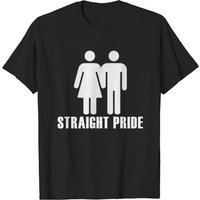 T-shirt Straight Pride pour hommes en noir