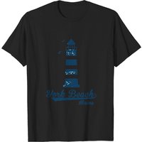 T-shirt Nautical York Beach Maine Lighthouse pour hommes — T-shirts pour hommes