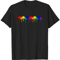 T-shirt Pride Palm Trees 2 pour hommes en noir
