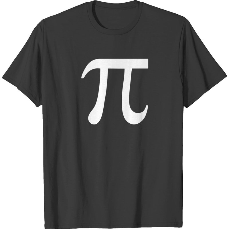 T-shirt Symbole Pi pour Hommes en Noir — T-shirts pour hommes