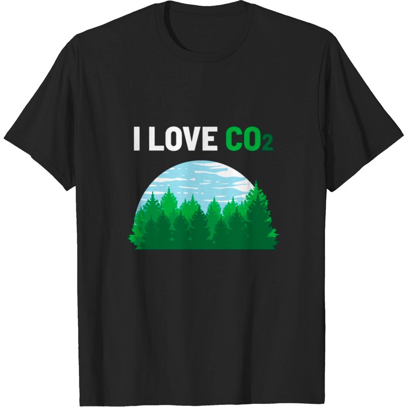 T-shirt I Love CO2 pour hommes en noir — T-shirts pour hommes