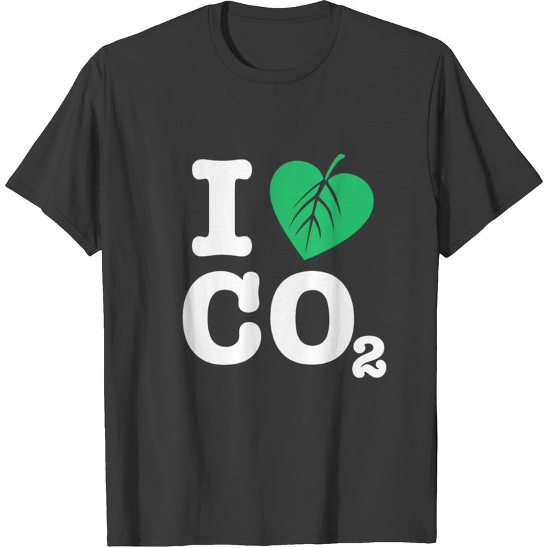 T-shirt I Love CO2 pour hommes en noir — T-shirts pour hommes