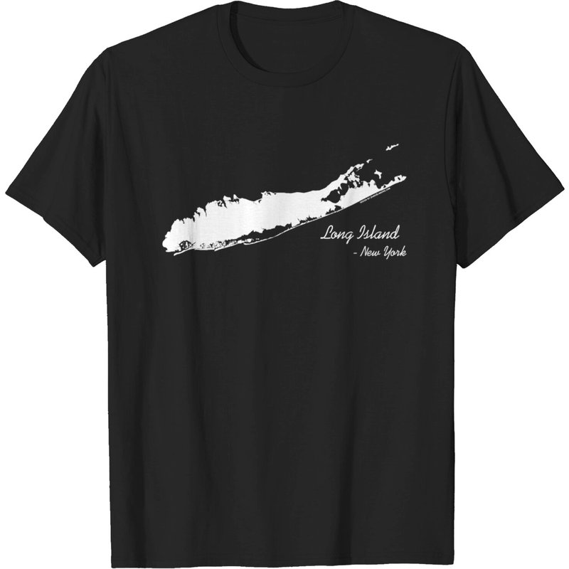 T-shirt blanc pour hommes Long Island New York