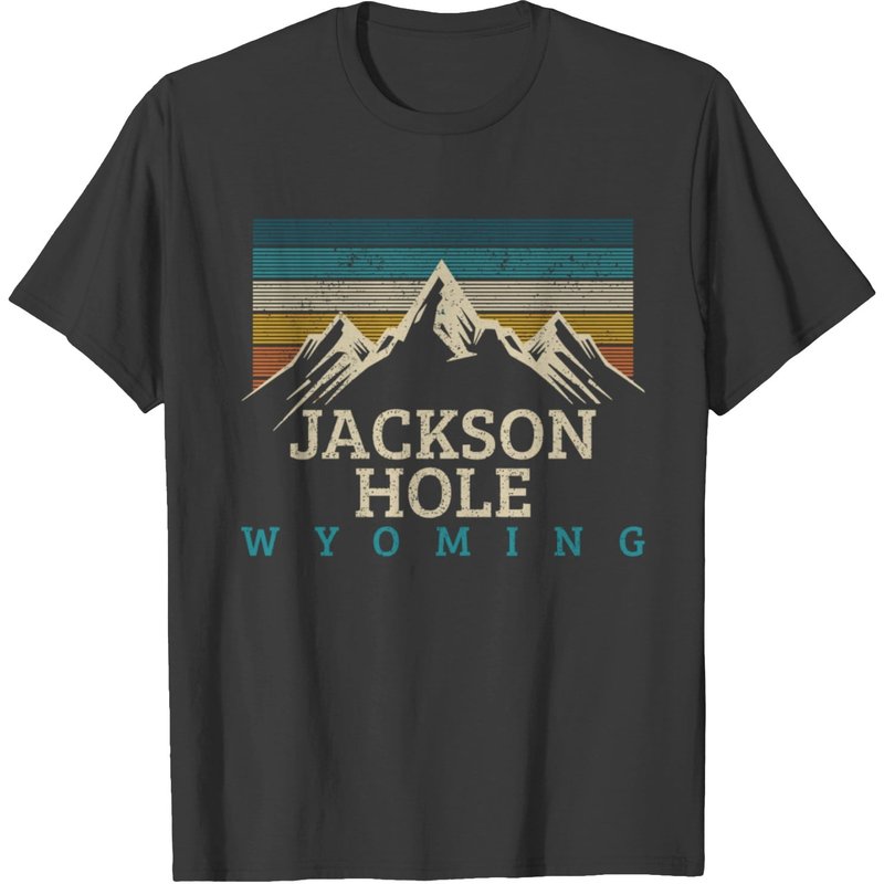Jackson Hole Wyoming Vintage Mountains Nature T-Shirt for Men