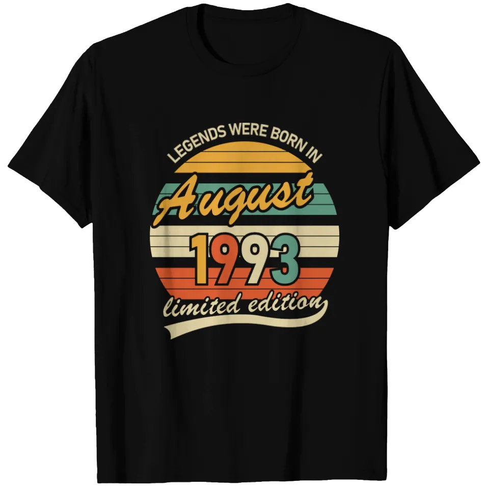 T-shirt 30e anniversaire août 1993 pour hommes — T-shirts pour hommes
