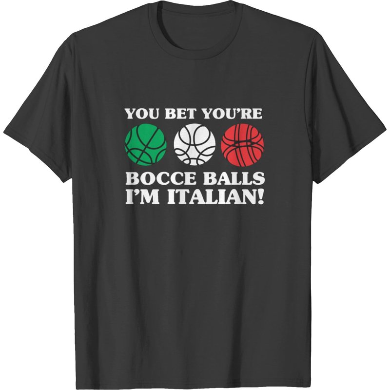 T-shirt Je parie sur mes boules de bocce - Je suis Italien — T-shirts pour hommes