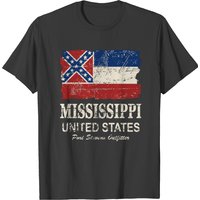 T-shirt Vintage Look Drapeau du Mississippi pour Hommes — T-shirts pour hommes