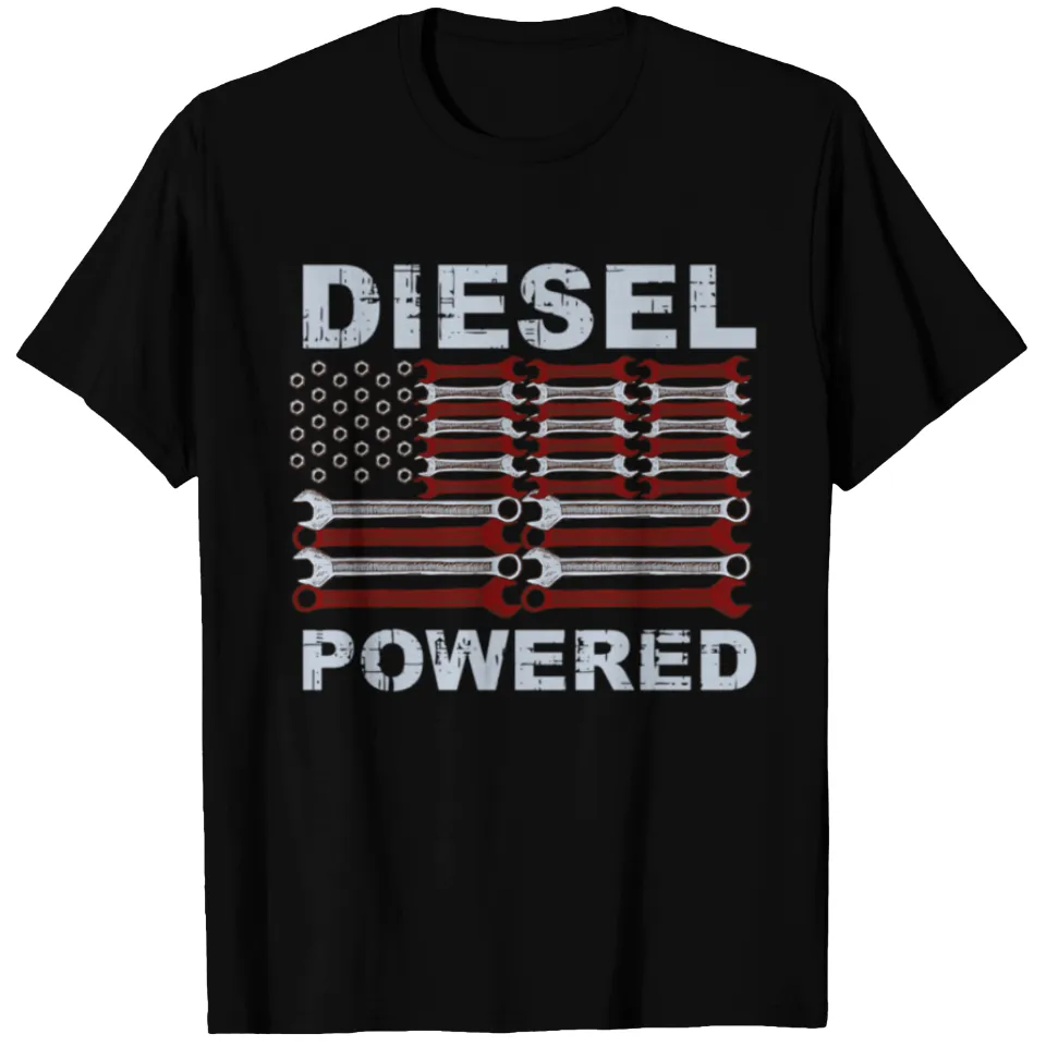 T-shirt Diesel Powered avec Drapeau Américain pour Hommes — T-shirts pour hommes