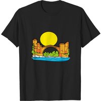 Mostar Bridge T-Shirt for Men in Black