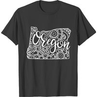 Oregon State Mandala USA Floral T-shirt for Men — Mens T Shirts