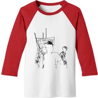 Rooftop Koreans Men's Baseball Tees - White/Red