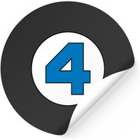 Fantastic Four Stickers - Classic Square Design