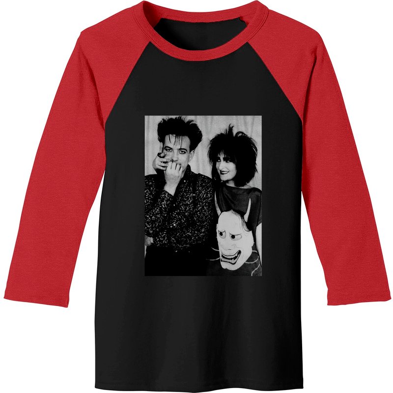Robert Smith and Siouxsie Sioux Men's Baseball Tees