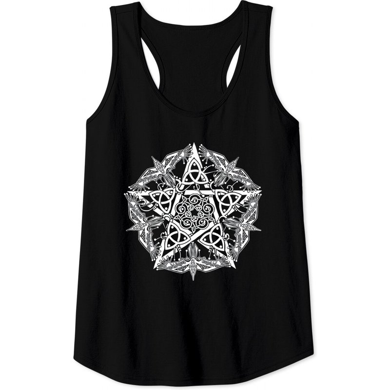 Débardeur Pentagramme Corbeau Celtique pour Hommes - Noir — T-shirts pour hommes