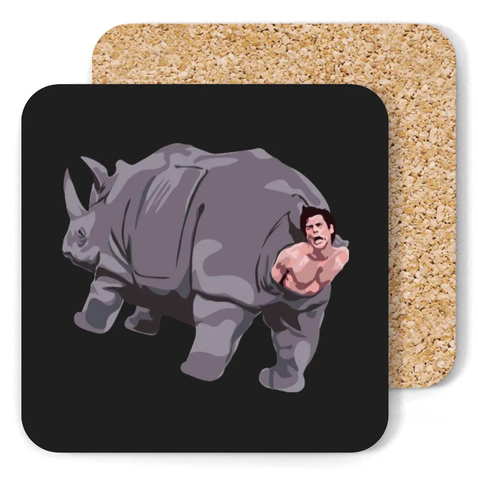 Sous-verres Ace Rhino - Ace Ventura avec fond en liège — Sous-verres et napperons