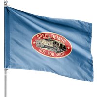 Vintage Cool Hot Rod House Flags - Double-Sided Print