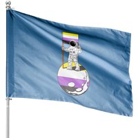Nonbinary Astronaut with Nonbinary Pride Flag Classic House Flag