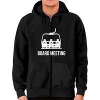 Hoodies Zip Board Snowboard Meeting pour Unisexe Noir — Sweats à capuche pour hommes