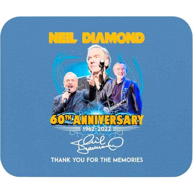 Neil Diamond 60th Anniversary Mouse Pad — Mouse Pads & Desk Mats