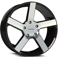Jante Vision 472V Switchback C Noir Brillant Usiné 22x9.5 — Roues et jantes