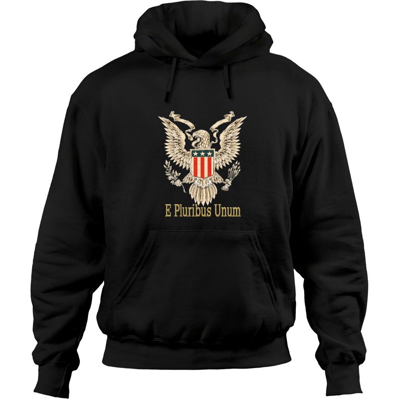 Hoodies Unisex Noirs E Pluribus Unum — Sweats à capuche pour hommes