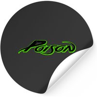 Poison 80s Stickers - Classic Square Design