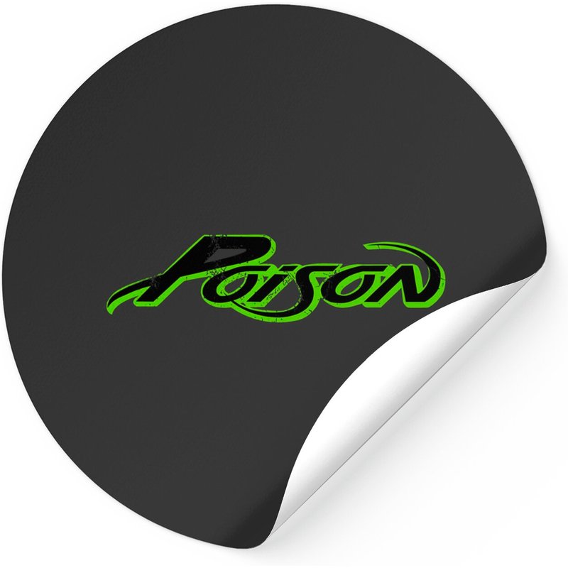 Poison 80s Stickers - Classic Square Design — Stickers & Decals