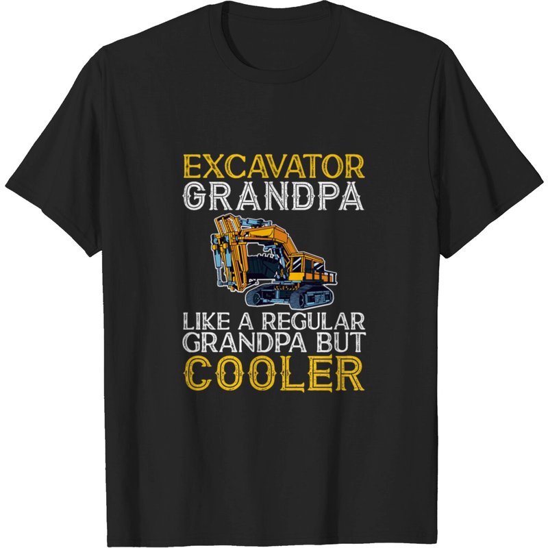 T-shirt Excavator Grandpa pour hommes — T-shirts pour hommes