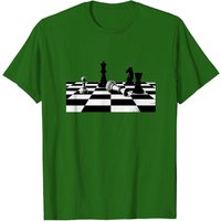 Chess Board Pieces Knight White King Checkmate T-Shirt for Men — Mens T Shirts