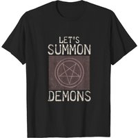 T-shirt Distressed Ancient Magic Circle Lets Summon Demons