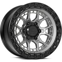 Lock Offroad Commando Matte Grey Wheel with Black Ring - 20x10 — Wheels & Rims