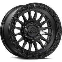 Lock Offroad Grit Matte Black Wheel with Gloss Black Ring - 17x8.5 — Wheels & Rims