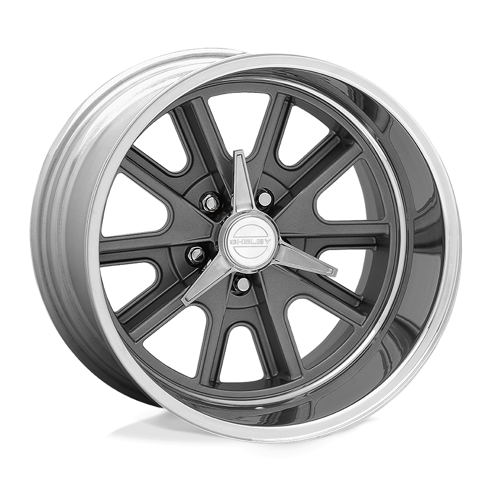American Racing Vintage VN427 Shelby Cobra 17X9.5 MAG Gray Polish Wheels — Wheels & Rims