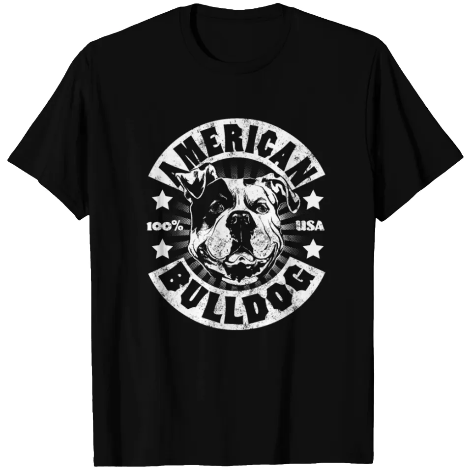 American Bulldog T-shirt for Men in Black