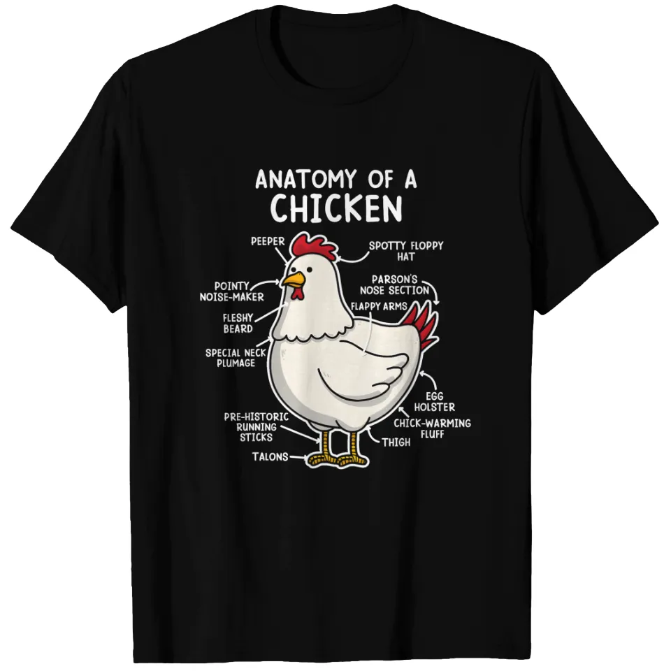 Anatomy of a Chicken Tee Country Farm T-Shirt for Men — Mens T Shirts