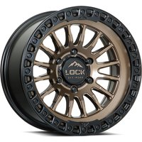 Roues Lock Offroad Grit Bronze Mat avec Anneau Noir - 17x8.5