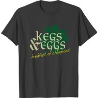 T-shirt Kegs & Eggs pour hommes en noir — T-shirts pour hommes